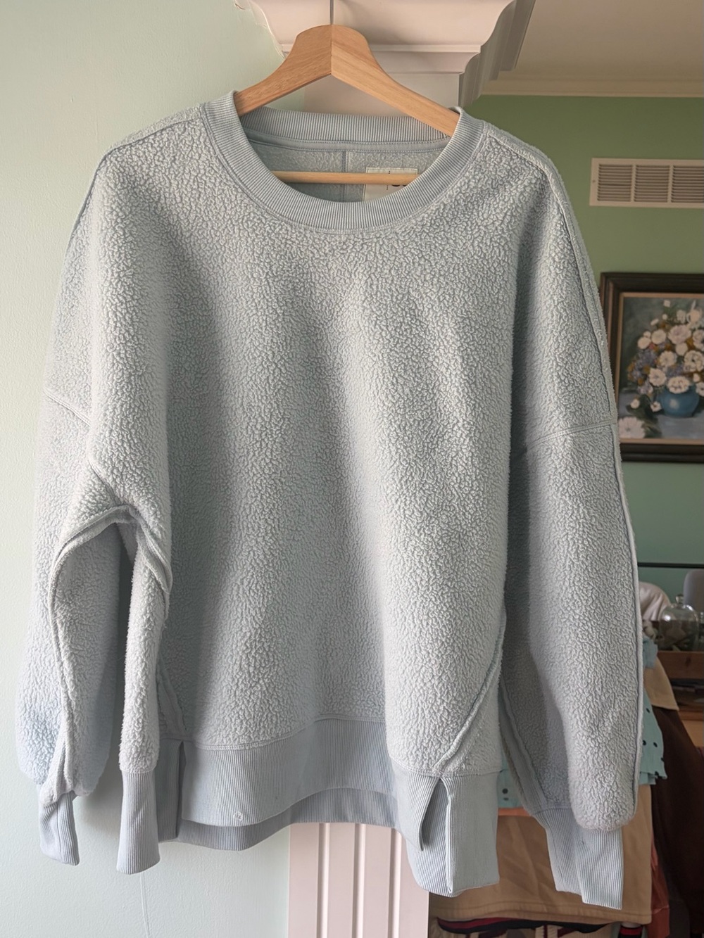 SO Light Blue Sherpa Crewneck Sweatshirt